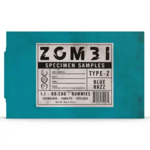 Blue Razz Flavors - Zombi Delta 9 Specimen Samples 200mg | 10ct