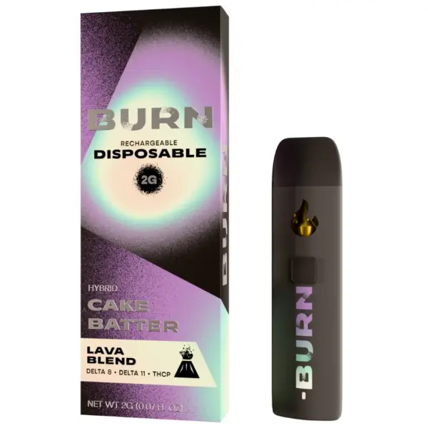 Cake Batter Hybrid) Flavors - Burn Hemp Lava Blend Disposable 2G