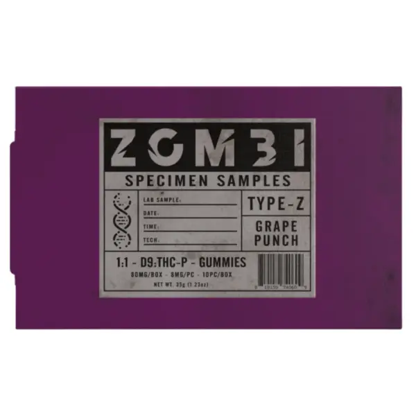 Grape Punch Flavors - Zombi Delta 9 Specimen Samples 200mg | 10ct