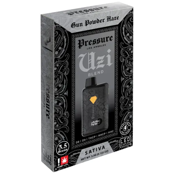 Gun Powder Haze Sativa Flavors - Pressure UZI Blend Disposable 3.5G