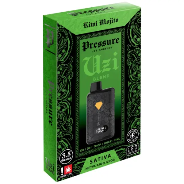 Kiwi Mojito Sativa Flavors - Pressure UZI Blend Disposable 3.5G
