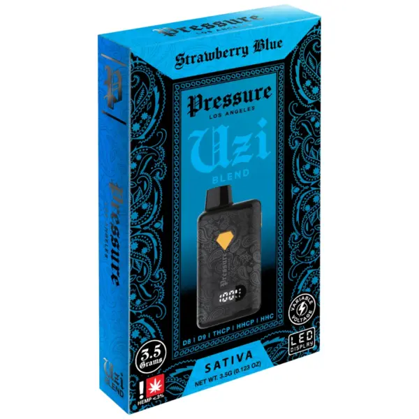 Strawberry Blue Sativa Flavors - Pressure UZI Blend Disposable 3.5G