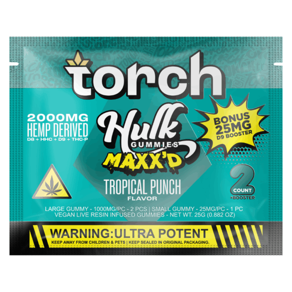 Tropical Punch Flavors - Torch Hulk Maxx’d Gummies 2000mg | 2ct